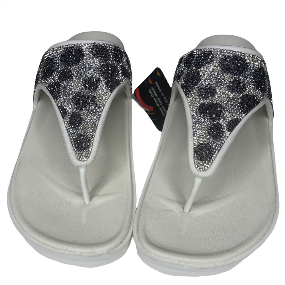 Skechers Foamies Cali Breeze 2.0 Uproar Luxe Foam Bling Sandal White Size 10